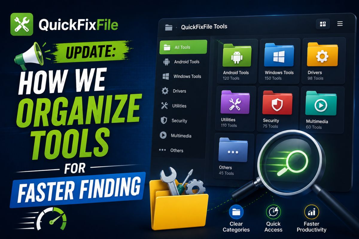QuickFixFile Update: How We Organize Tools for Faster Finding