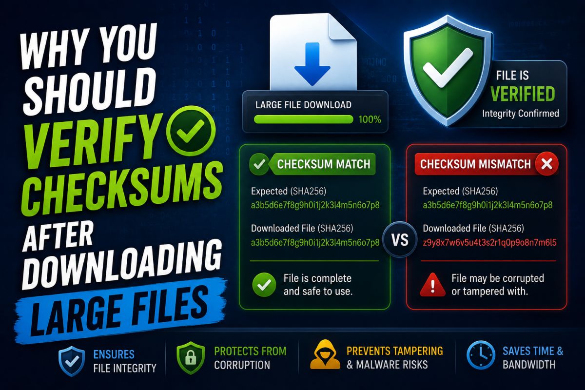 Why You Should Verify Checksums After Downloading Large Files