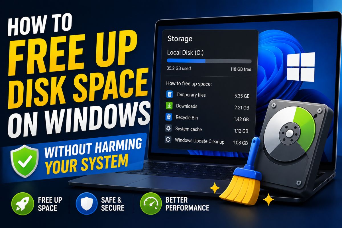 How to Free Up Disk Space on Windows Without Harming Your System